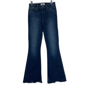 Paige Jeans Women Size 27 High Rise Bell Canyon Denim Stretch Raw Hem
